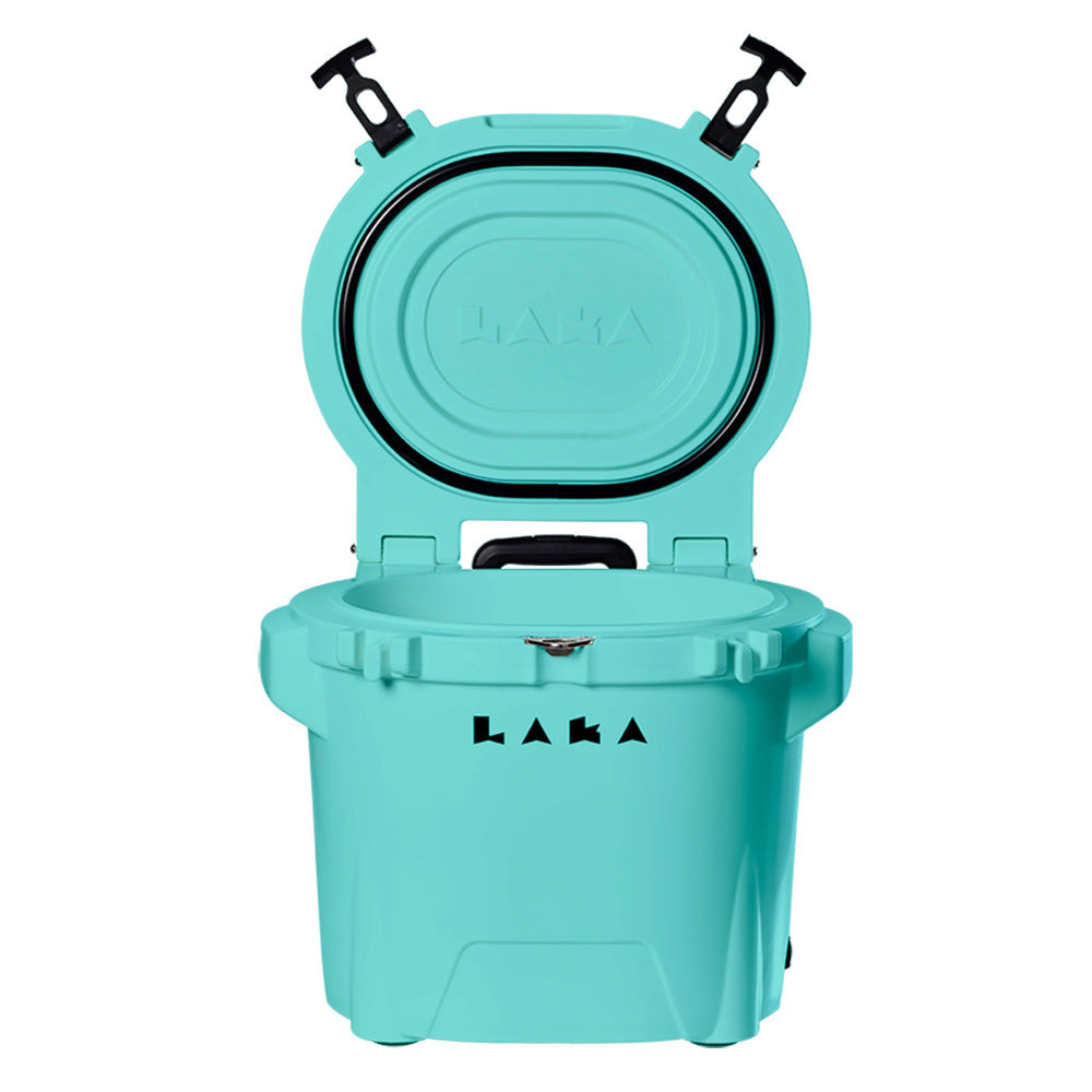 Nevera LAKA de 30 cuartos con mango telescópico y ruedas - Verde espuma de mar