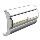 Perfil de defensa rígido de vinilo con núcleo flexible TACO 1.58" x .635" - Blanco escarchado 60'