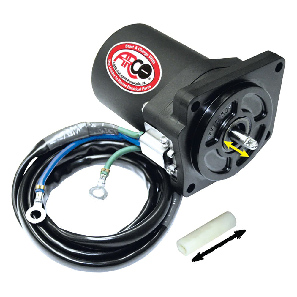 Motor de inclinación y compensación (Tilt Trim) fueraborda de repuesto ARCO Marine - Yamaha - 4 pernos, eje de hoja plana de 5/8 pulg.