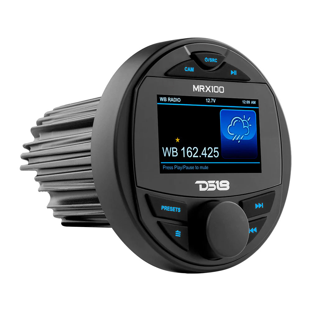 Unidad principal marina DS18 MRX100 de 2 zonas con pantalla LCD TFT - 4x50 vatios máx.
