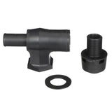Respiradero de depósito de combustible Attwood tipo P-Trap de 90° - Negro con cabezal de ventilación negro