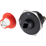 Llave de interruptor de batería pequeño Sea-Dog con perilla extraíble - 32V y 300A