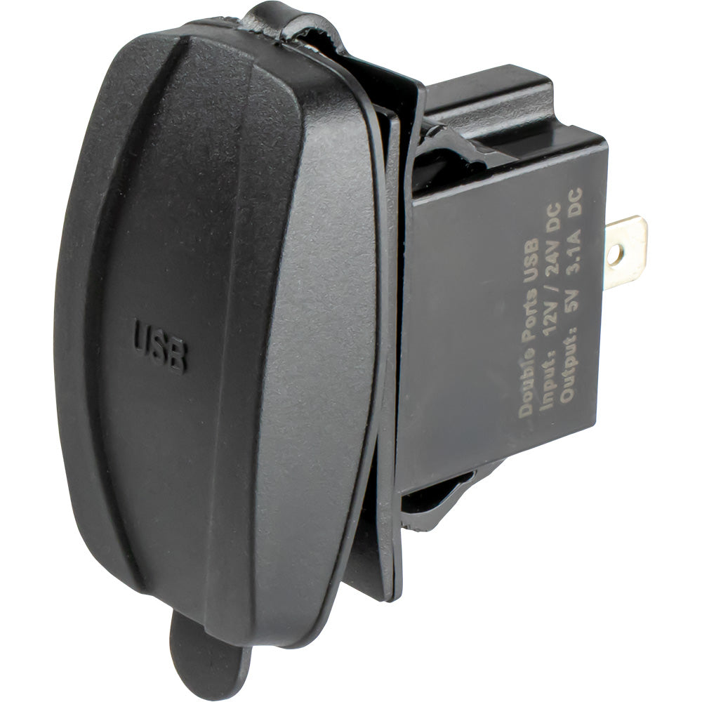 Toma de corriente estilo interruptor basculante USB y USB-C de Sea-Dog