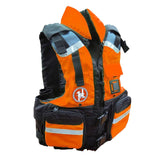 Chaleco de alta visibilidad First Watch AV-800 de 4 bolsillos - Naranja/Negro - L/XL