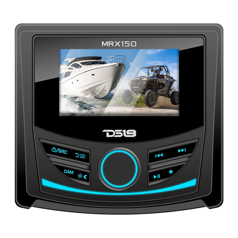 Unidad principal marina y para deportes motorizados DS18 MRX150 de 2 zonas con pantalla TFT a color de 3" y Bluetooth - 4 x 40W