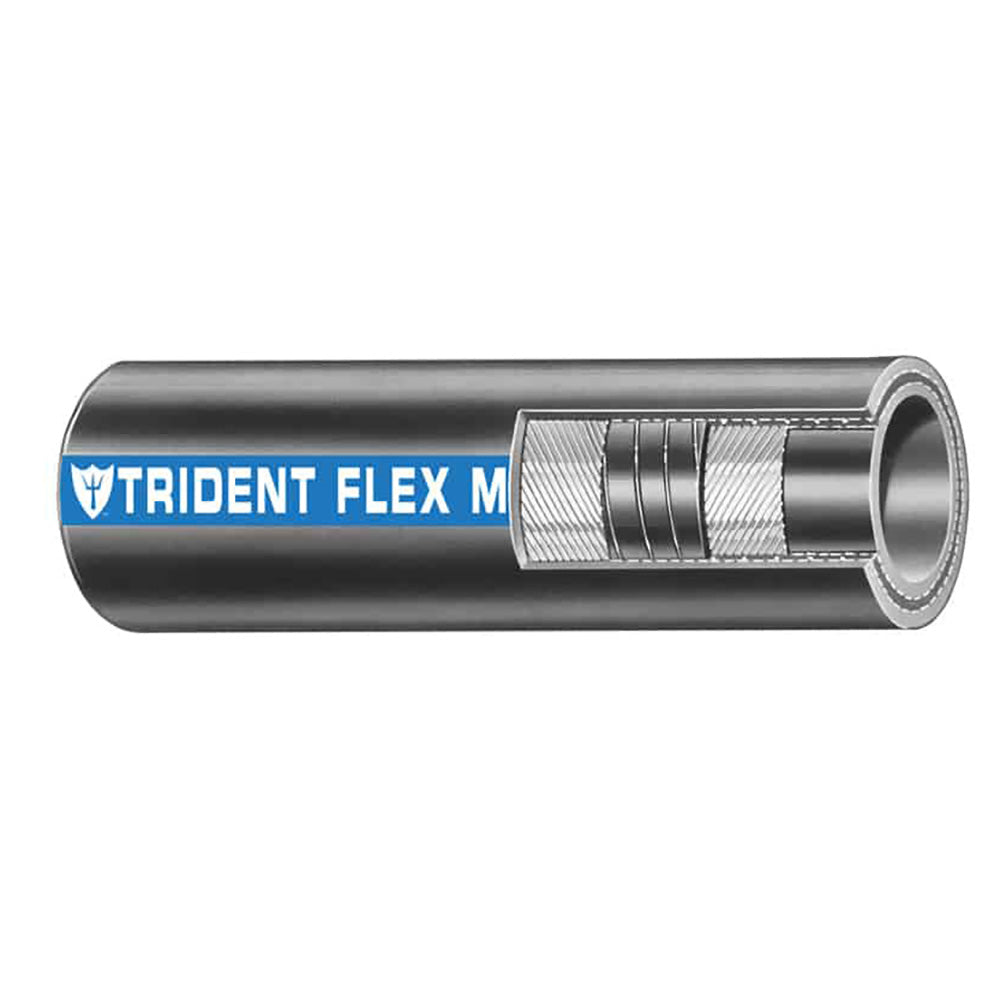 Manguera flexible Trident Marine para escape húmedo y agua, 1-1/4" x 50' - Negra