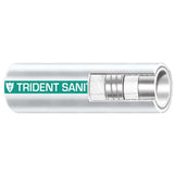 Manguera de saneamiento marino premium Trident Marine, 1-1/2" x 50' (rollo) - Blanca con franja verde
