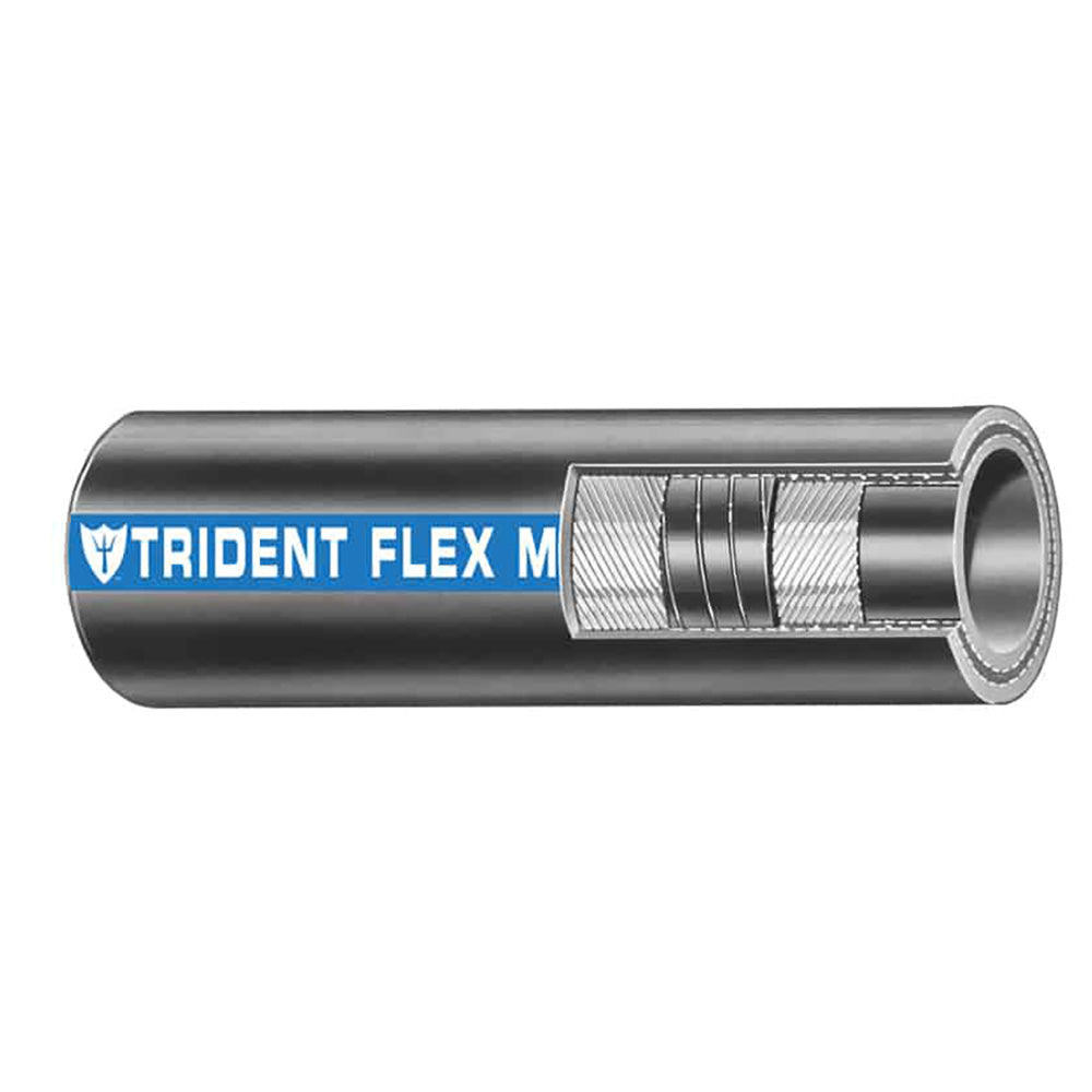 Manguera para escape húmedo y agua Trident Marine, 1" x 50', flexible, color negro