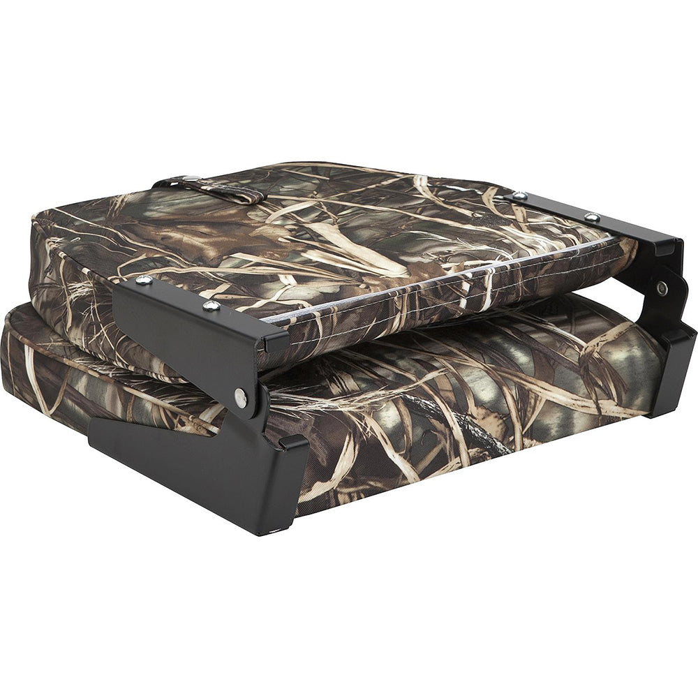 Asiento abatible acolchado de respaldo bajo Attwood Swivl-Eze - Camuflaje