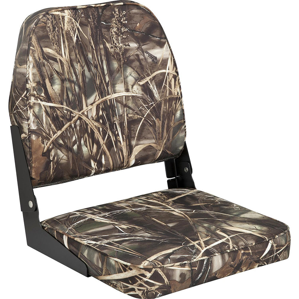 Asiento abatible acolchado de respaldo bajo Attwood Swivl-Eze - Camuflaje