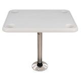 Paquete de mesa rectangular Springfield de 16" x 28" - Rosca de bloqueo blanca