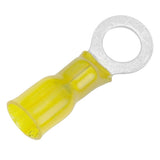 Terminal de anillo termorretráctil Pacer de 12-10 AWG - Tamaño de perno de 5/16" - Paquete de 100 unidades
