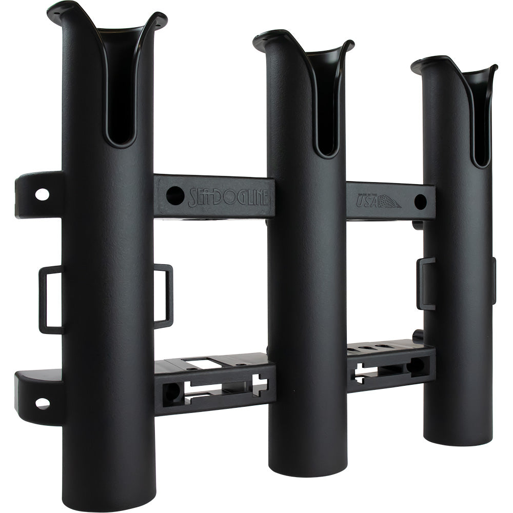 Soporte para tres cañas Sea-Dog Triple Threat - Negro
