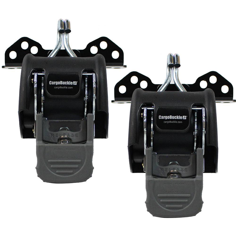 Sistema de amarre universal para portaequipajes de escalera CargoBuckle - Amarre retráctil de 2" - 1 par