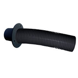 Manguera flexible de popa Trident Marine de 10' negra con brida de espejo de popa