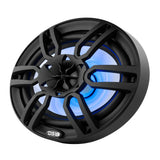 Altavoces marinos de 2 vías DS18 HYDRO de 6 x 9" con luces LED RGB integradas - 375W - Negros
