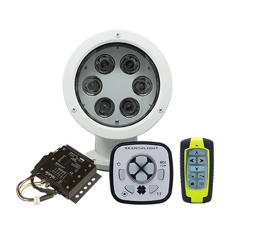 ACR RCL-50 LED White Searchlight w/URP-103 Wired Point Pad, URC-104 Master Controller & URC-103 Wireless Handheld Remote