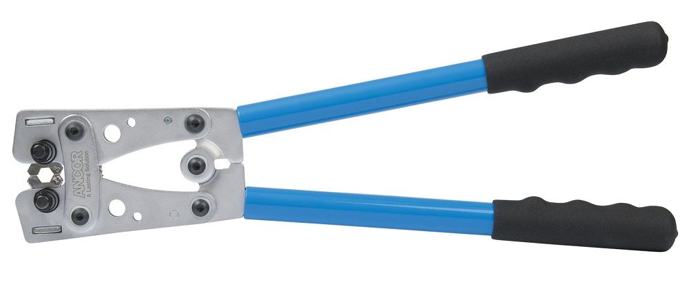 Crimpadora de terminales y terminales hexagonales de servicio pesado Ancor de 6 a 1/0 AWG