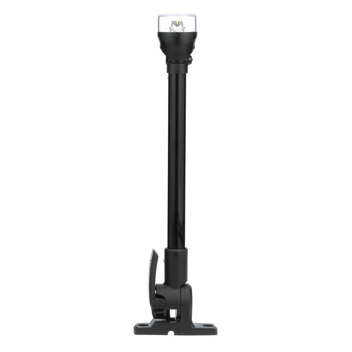 Attwood LightArmor All-Around Light - 12" Black Pole - Black Horizontal Composite Base w/Adapter