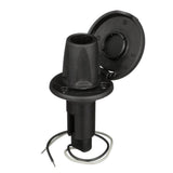 Attwood LightArmor Base Enchufable - 2 Pines - Negro - Redonda