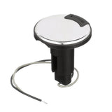 Base enchufable Attwood LightArmor - 2 pines - Acero inoxidable - Redonda
