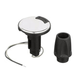 Base enchufable Attwood LightArmor - 2 pines - Acero inoxidable - Redonda