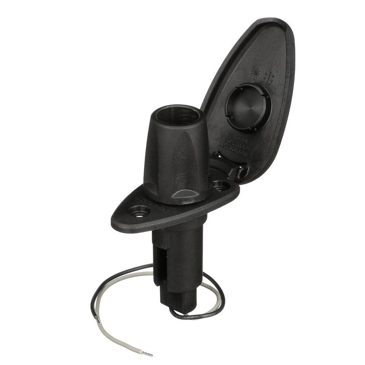 Attwood LightArmor Plug-In Base - 2 Pin - Black - Teardrop