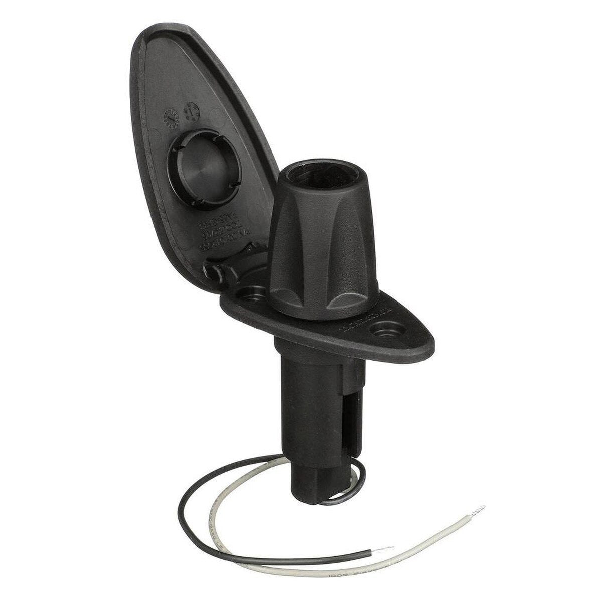 Attwood LightArmor Plug-In Base - 2 Pin - Black - Teardrop