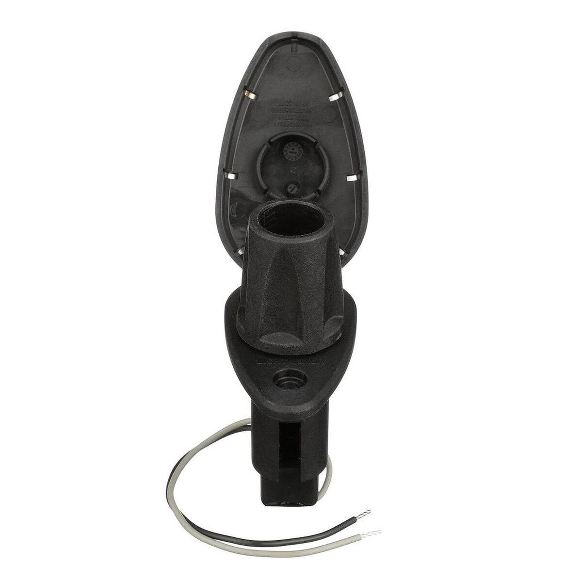 Base en forma de gota serie Attwood 910T, 2 pines, sobremoldeado, acero inoxidable 306, cubierta negra
