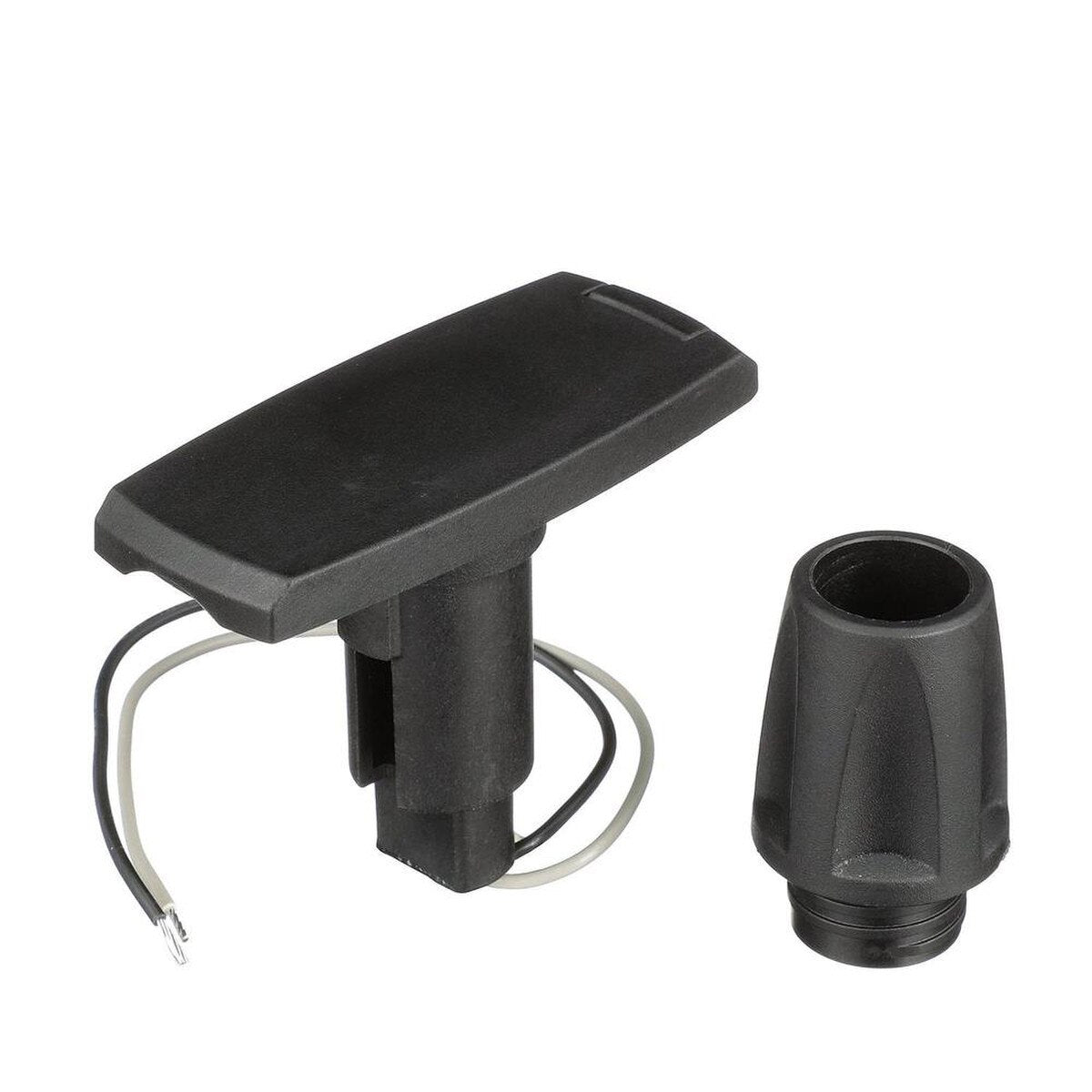 Attwood LightArmor Plug-In Base - 2 Pin - Black - Rectangle