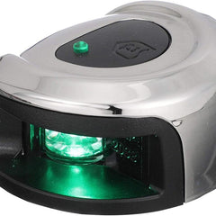 Attwood LightArmor Deck Mount Navigation Light - Stainless Steel - Starboard (green) - 2NM