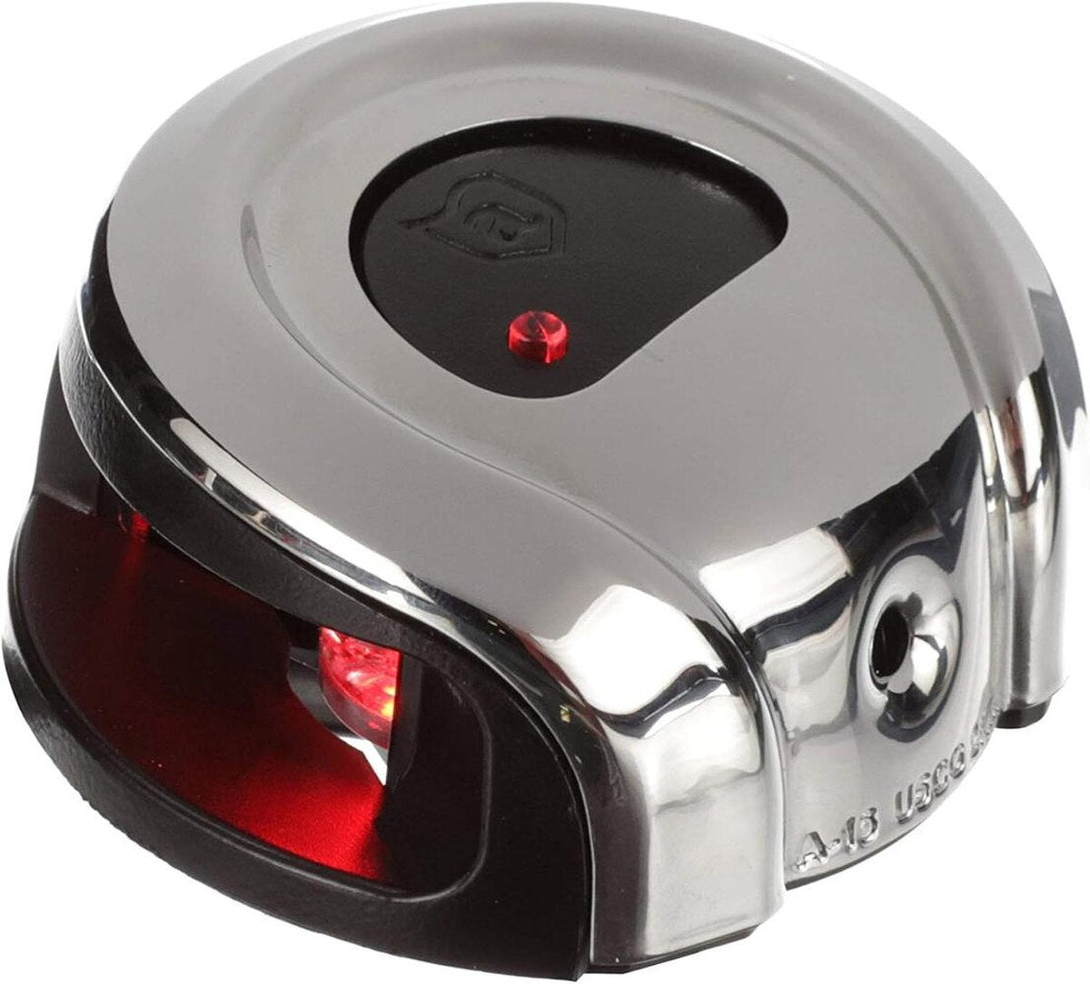 Attwood LightArmor Deck Mount Navigation Light - Stainless Steel - Port (red) - 2NM