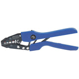 Herramienta de trinquete de crimpado único Ancor para terminales y conectores aislados de termocontraíble, vinilo y nailon de 22-8 AWG