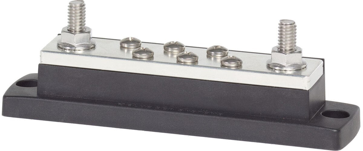 Blue Sea 2128 Maxibus 6 x #10-24(Screws) w/2 x <sup>5</sup>⁄<sub>16</sub>"(Studs)
