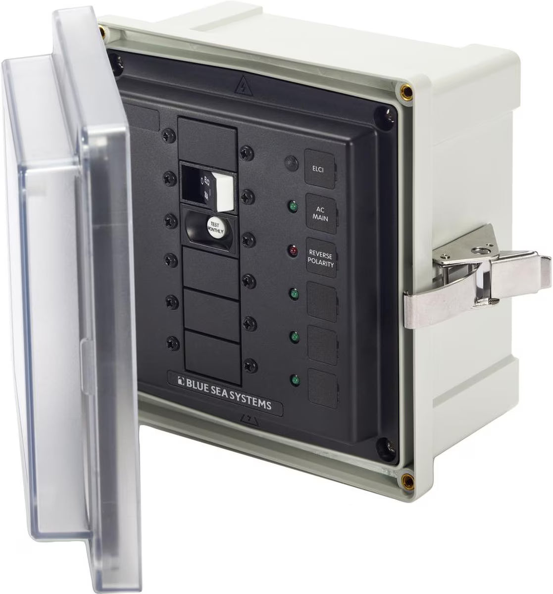 Blue Sea 3116 - SMS Panel Enclosure w/ELCI (30A) and 3 Blanks - 120V