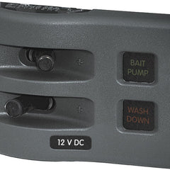 Blue Sea 4302 WeatherDeck Water Resistant Fuse Panel - 2 Position - Grey
