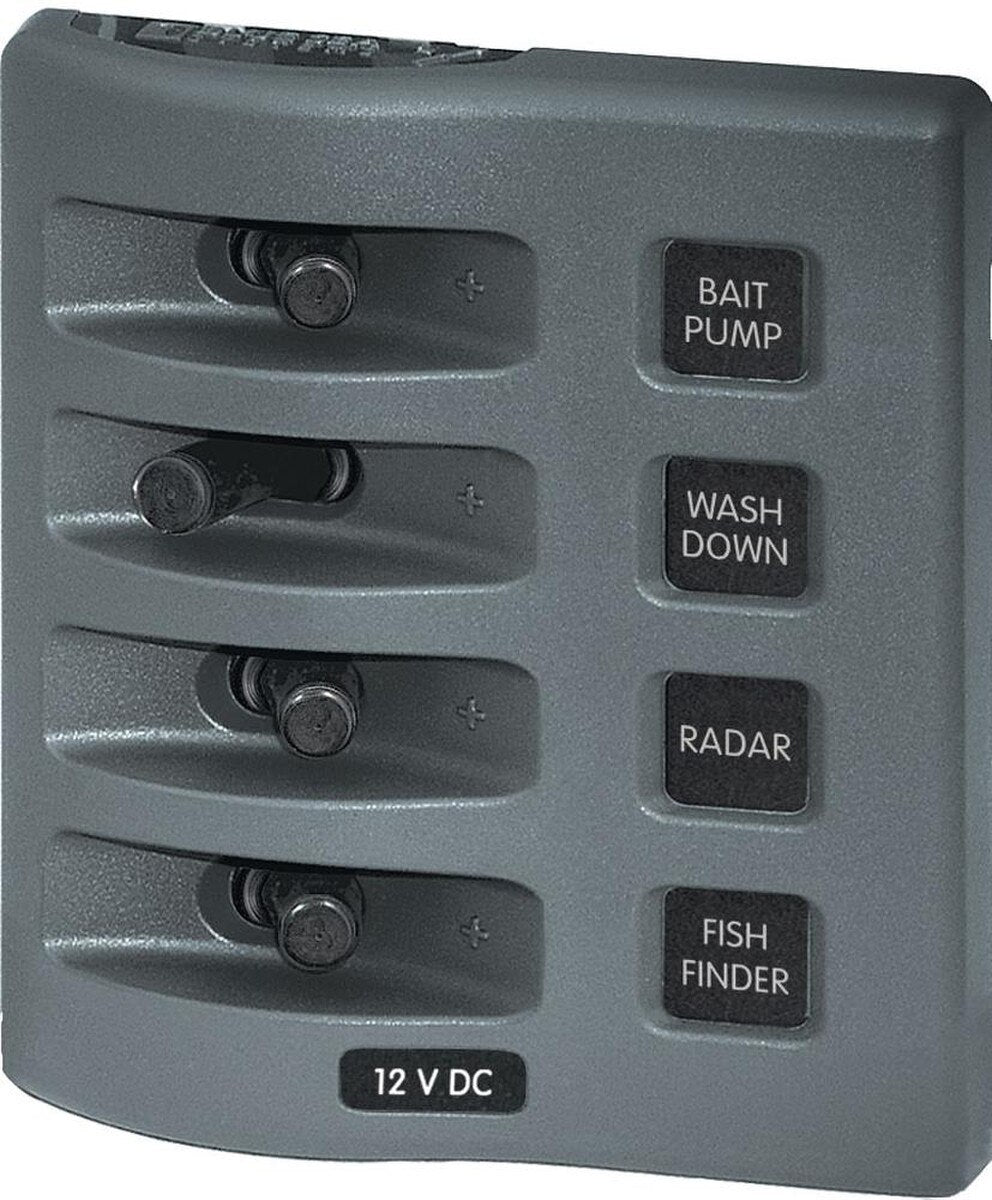 Blue Sea 4305 WeatherDeck® 12V DC Waterproof Switch Panel - 4 Posistion