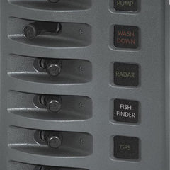 Blue Sea 4306 WeatherDeck Water Resistant Fuse Panel - 6 Position - Grey