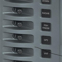 Panel de interruptores impermeable Blue Sea 4309 WeatherDeck® de 12V CC - 8 posiciones