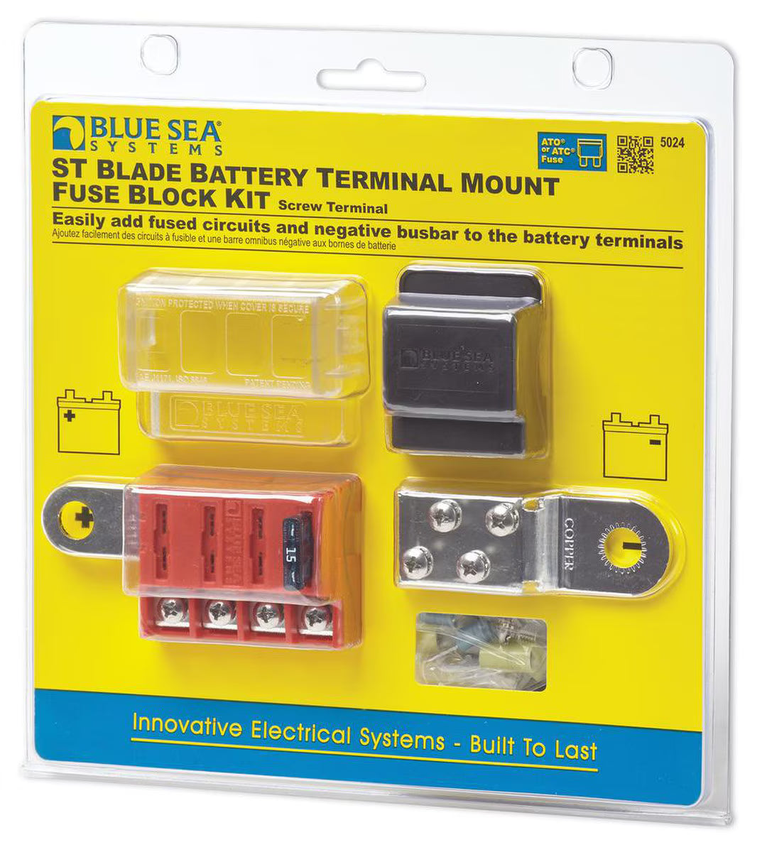 Blue Sea 5024 ST-Blade Battery Terminal Mount Fuse Block Kit