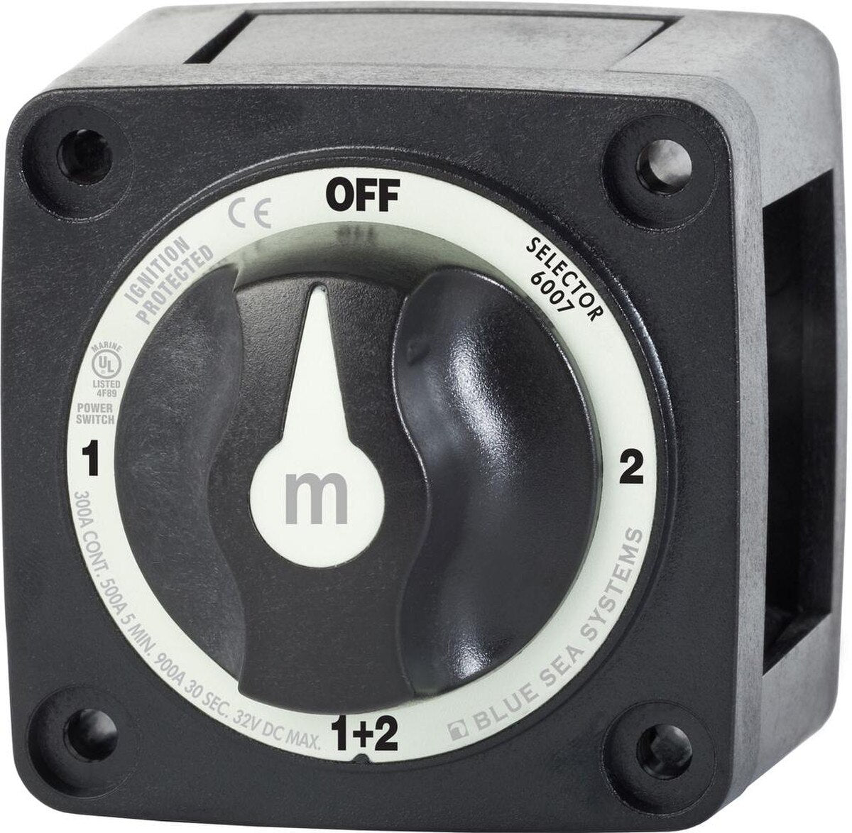 Blue Sea 6007200 Interruptor de batería Mini - 4 Posiciones - Negro
