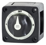 Interruptor de batería selector de 3 posiciones serie m de Blue Sea 6008200 - Negro