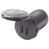 Blue Sea 1045 12/24V Dual USB Charger - 1-1/8" Socket Mount
