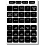 Juego de etiquetas de formato cuadrado Blue Sea 4217 - 120