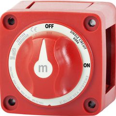 Blue Sea 6006 m-Series (Mini) Battery Switch Single Circuit ON/OFF Red