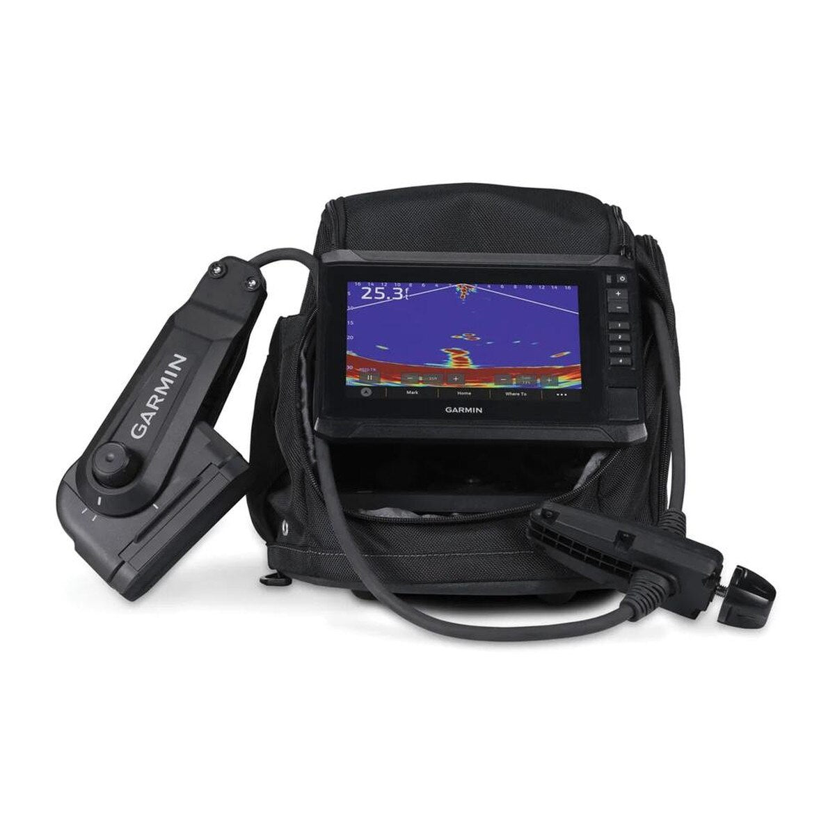 Garmin Panoptix™ PS22-IF Ice Fishing Bundle w/ECHOMAP™ UHD2 73sv, Panoptix PS22-IF Transducer & Pole-Free Transducer Rotation System