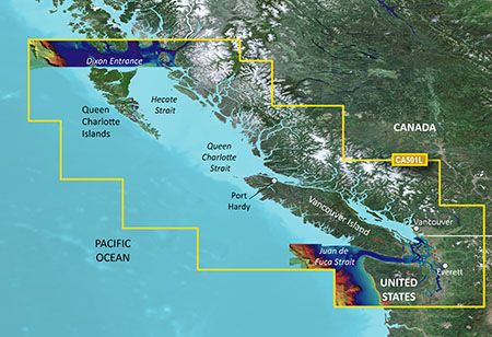 Garmin BlueChart® g3 Vision® HD - VCA501L - Isla de Vancouver - Dixon Entrance - microSD™/SD™