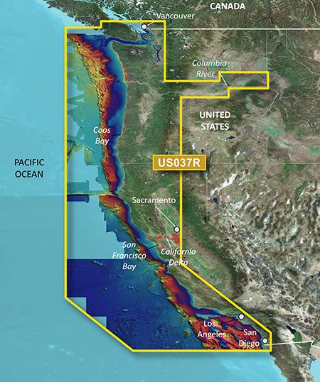 Garmin BlueChart® g3 Vision® HD - VUS037R - Vancouver - San Diego - microSD™/SD™