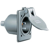 Tomacorriente Hubbell HBL61CM64 de 15 amperios, 125v, 2 polos, 3 hilos, color gris