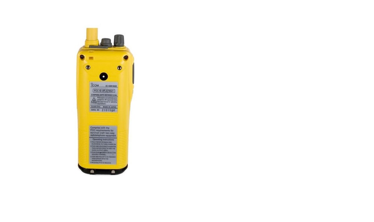 Radio VHF portátil Icom IC-GMDSS con batería BP-234 y cargador